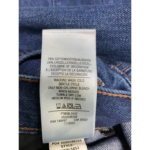 Favorite Daughter 'The Masha' Blue Cotton Cuffed Shortie Denim Jean Size 26 - Picture 5 of 5